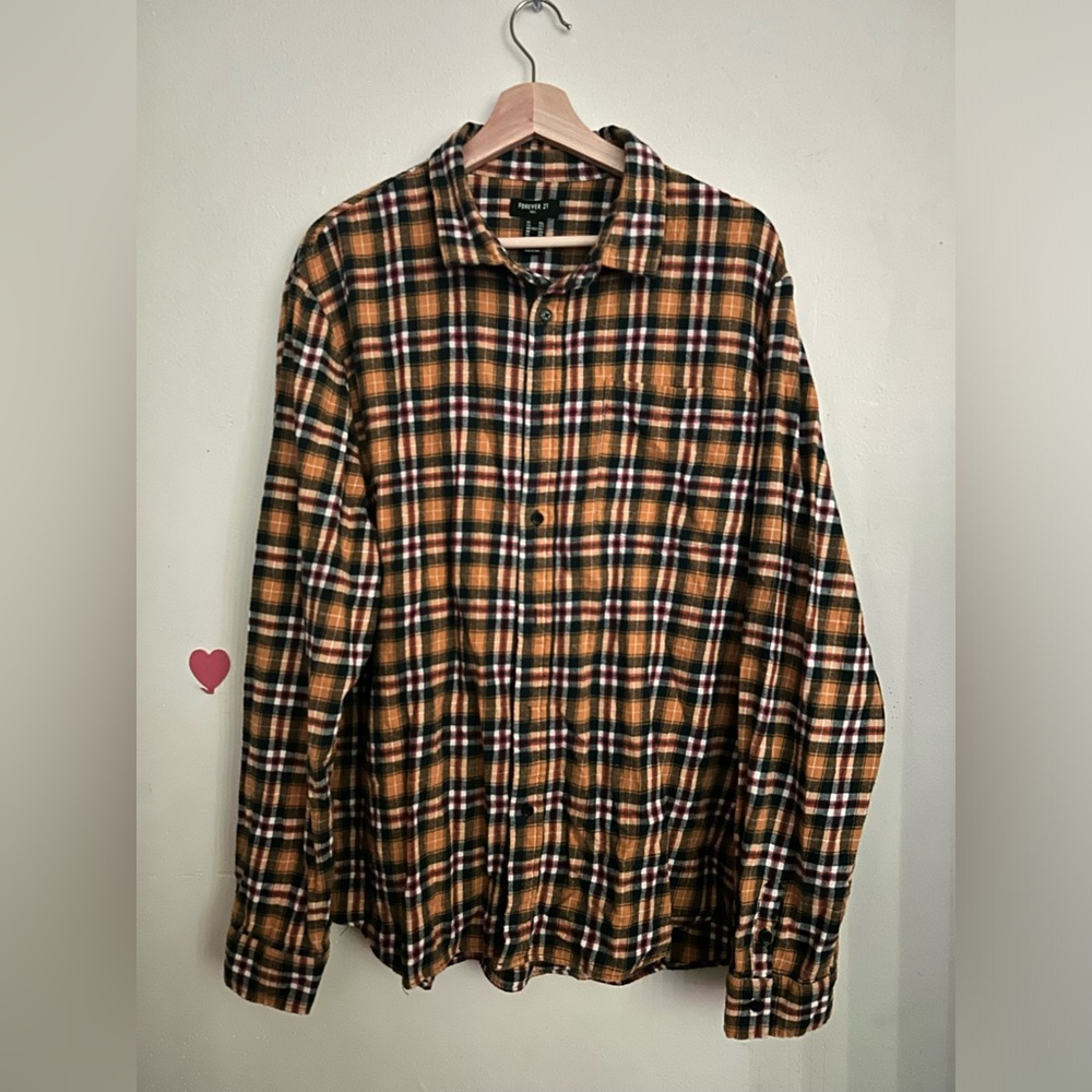 Yellow and Blue Plaid Shirt